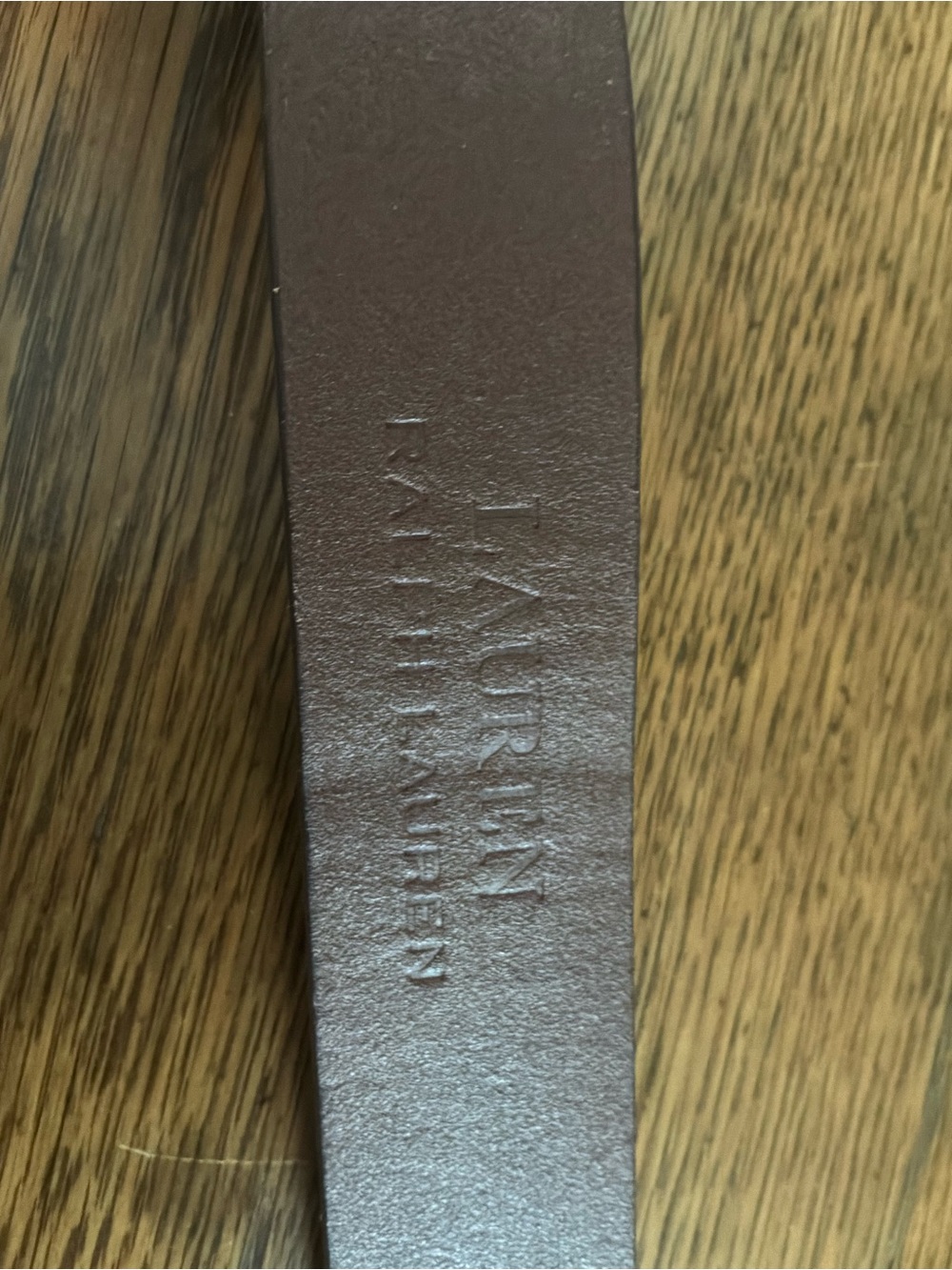 Lauren Ralph Lauren Brown Tooled Leather Belt - Picture 3 of 5